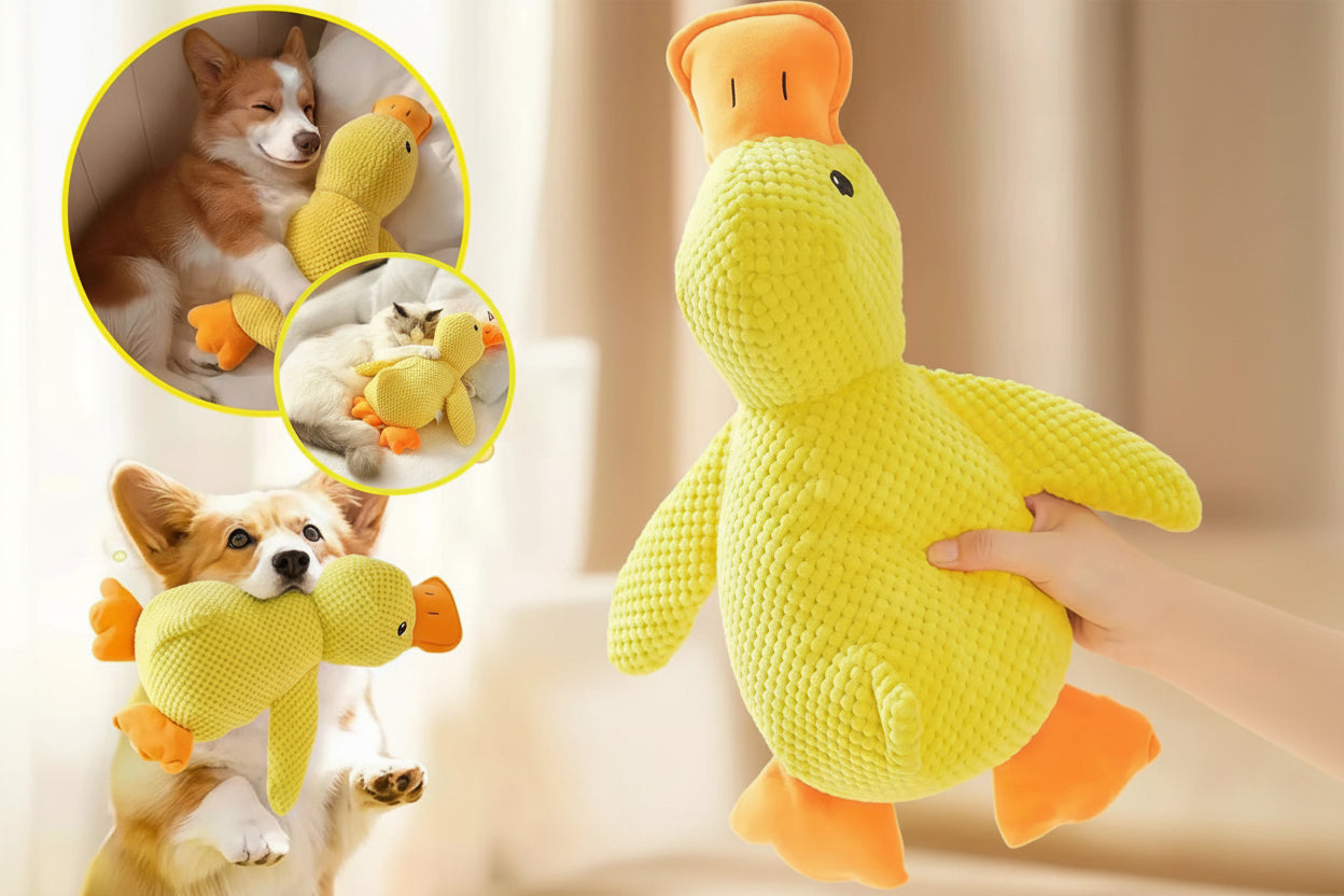 Jouet en peluche canard